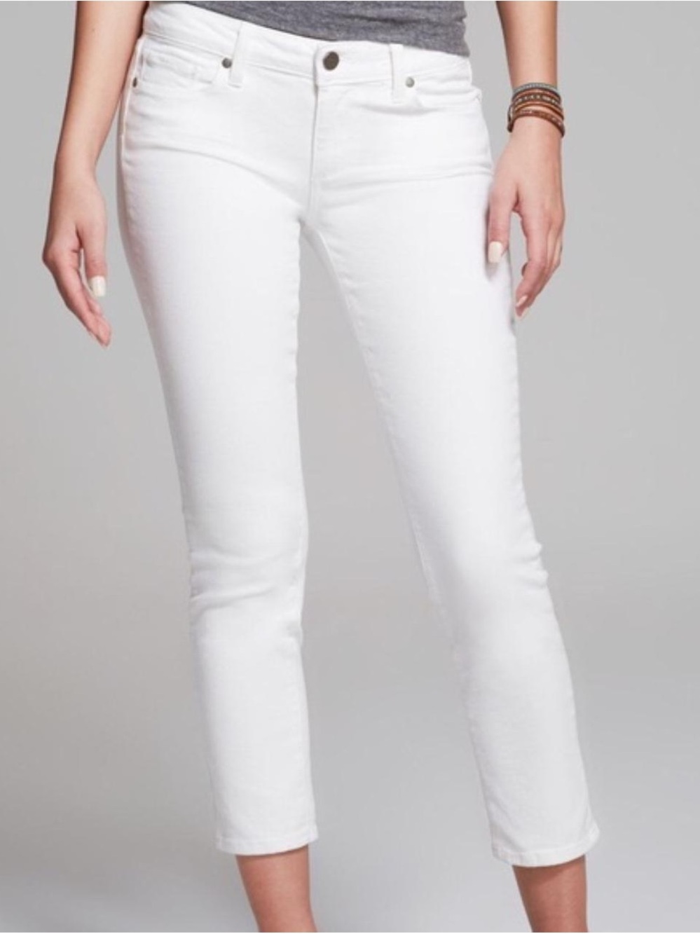 White Women's Kylie Crop Cropped Skinny Jeans